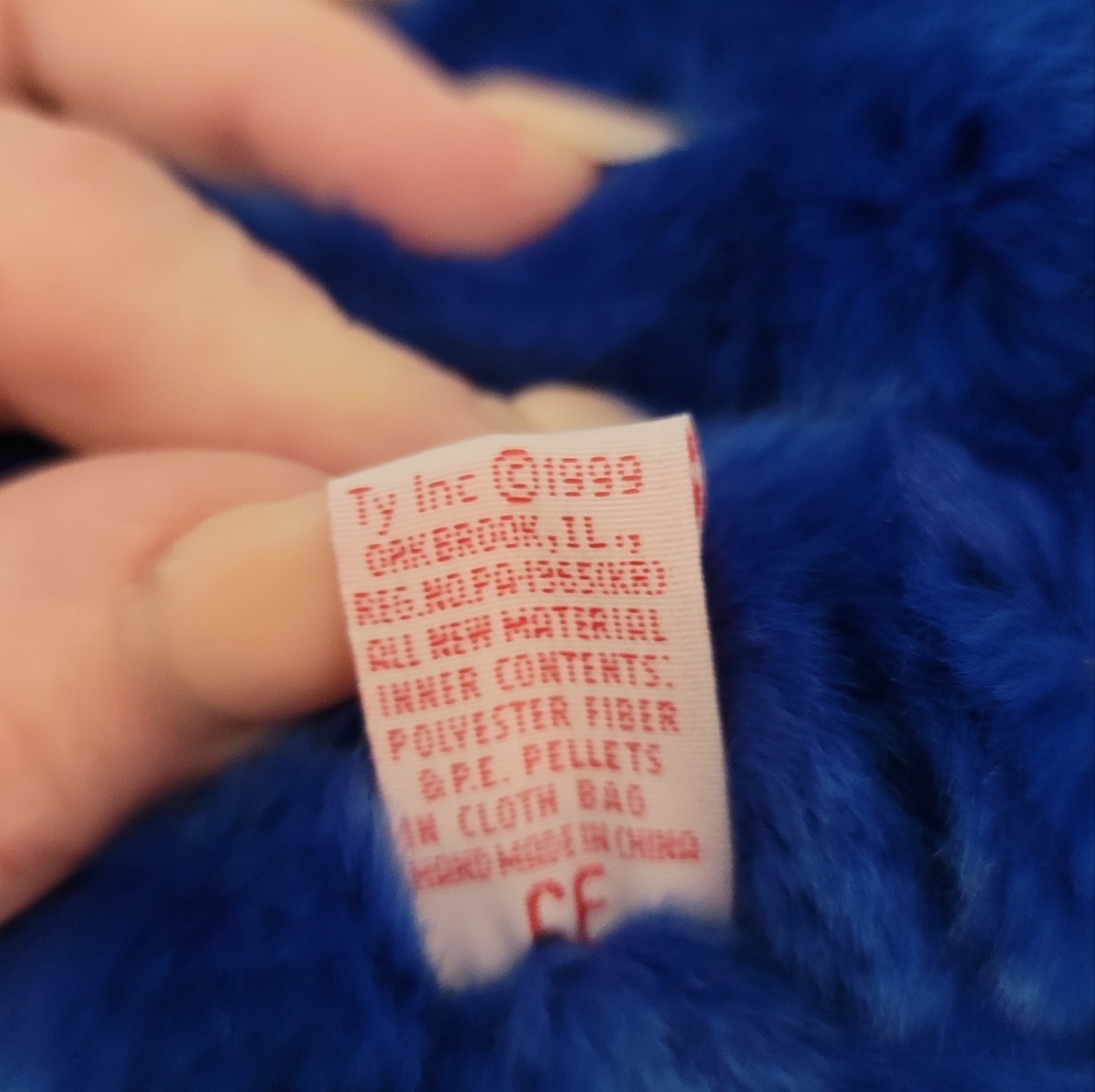 TY BEANIE BABY *ULTRA RARE *Vtg Collectible CLUBBY BLUE BEAR 1998 13" NWT - Picture 8 of 11